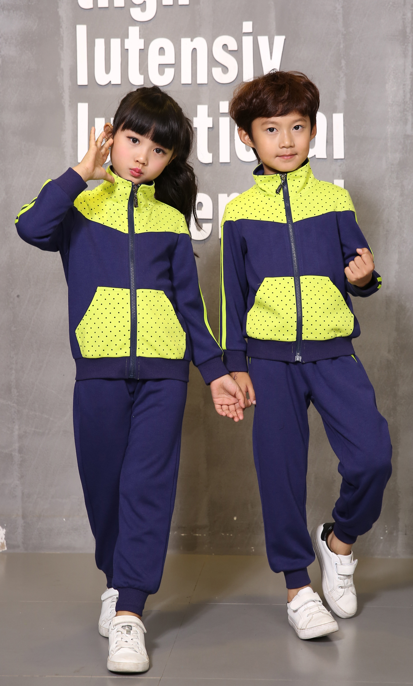 艾咪天使學生校園套裝幼兒園外套校服秋冬運動裝AM17TZ012