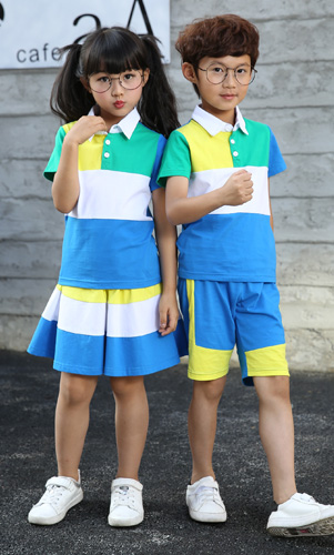 學生校服套裝時尚幼兒園園服定制AM17TZ043