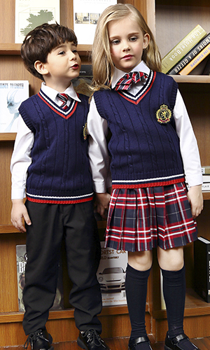 中小學高端毛織校服  英倫風校服定制