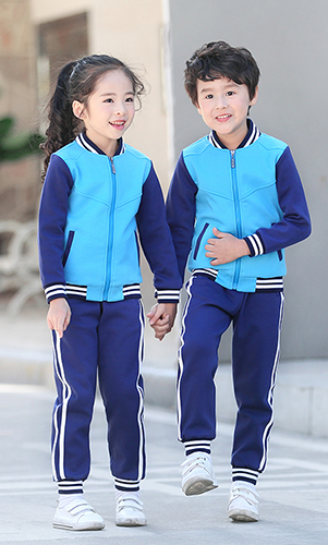艾咪天使運動校服藍色小學生校服班套裝定制