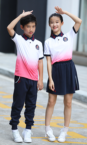 佛山校服漸變色小學生校服