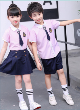 學院風幼兒園園服春夏裝短袖褲裙校服套裝中小學生班服男女童套裝