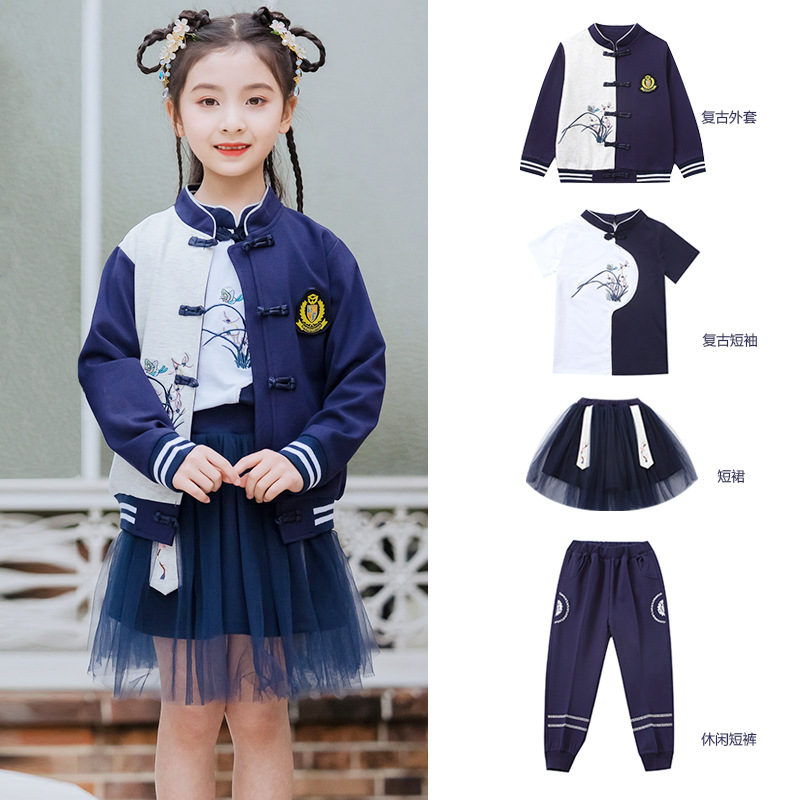 艾咪天使 民族風(fēng)童裝 復(fù)古校服 兒童表演服 來(lái)樣來(lái)圖定制
