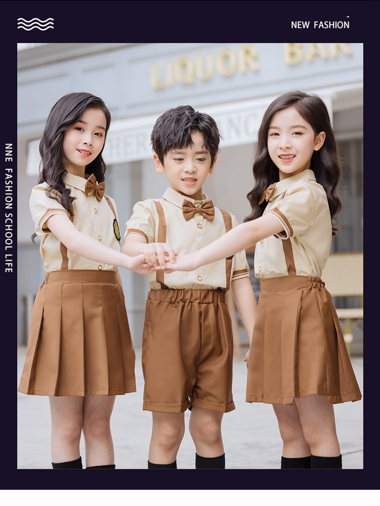 幼兒園卡其英倫風畢業禮服套裝艾咪天使