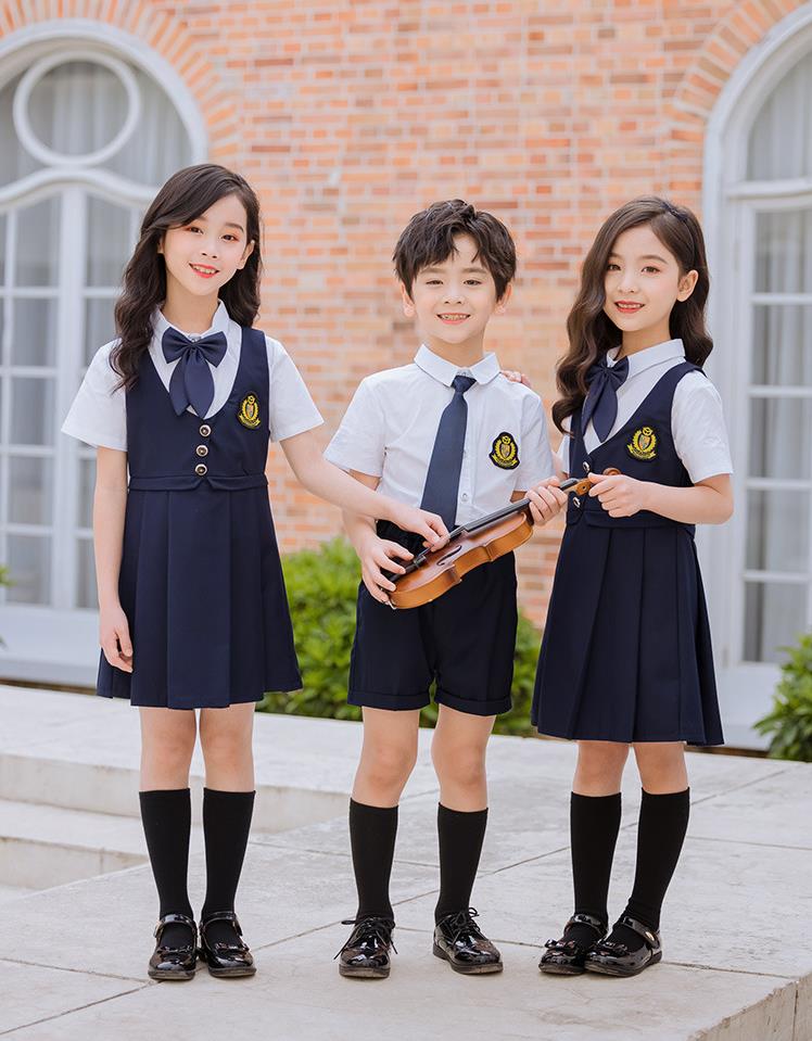 夏季新款英倫風幼兒園園服中小學禮服表演服
