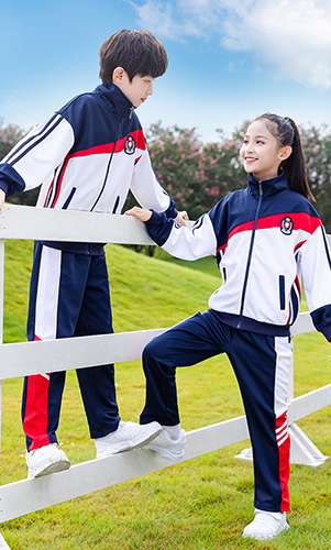 秋季新款中小學校服套裝兒童拼色運動服兩件套